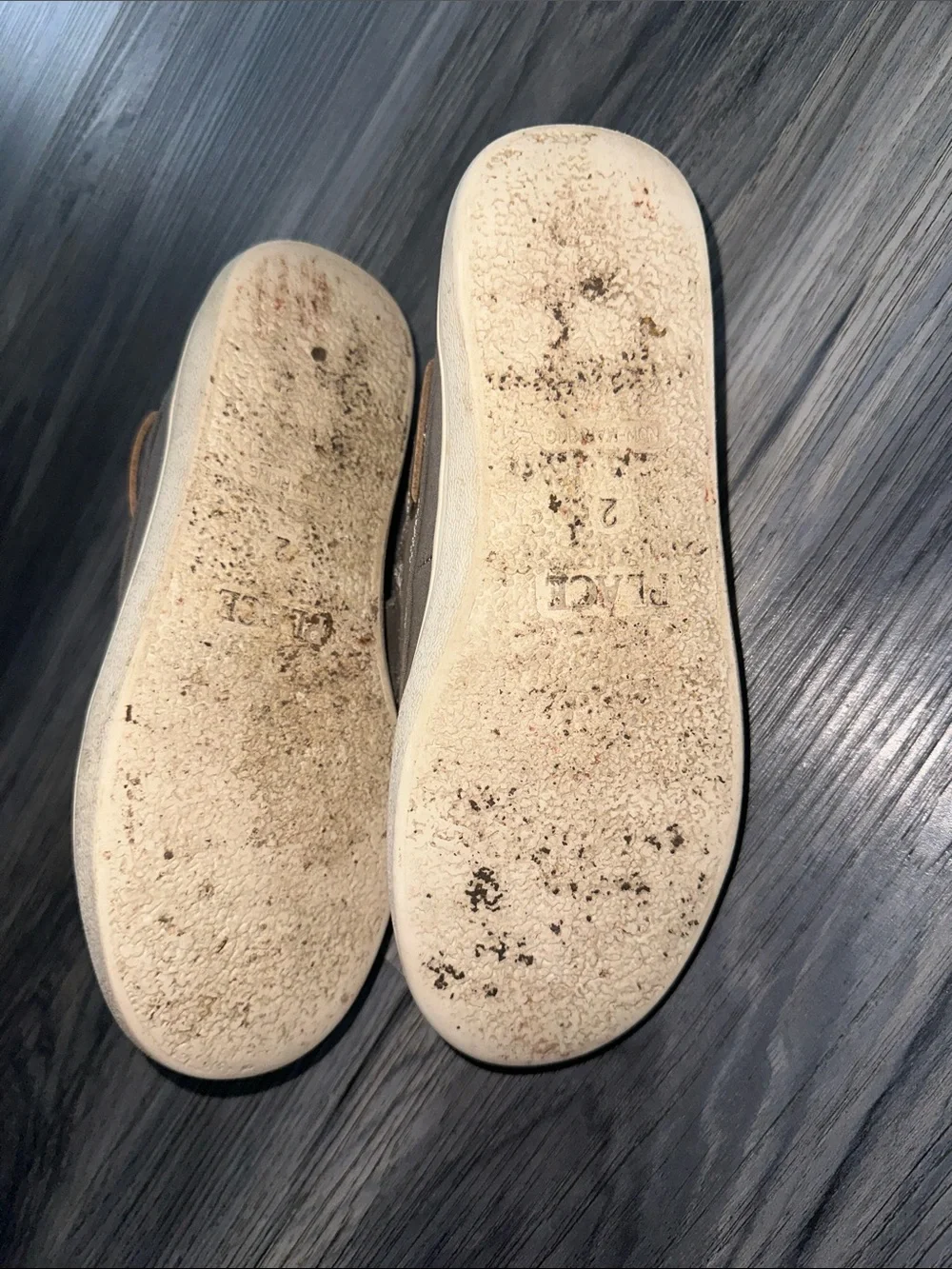 Place Taupe Canvas Hook-and-Loop Slip-On Shoes